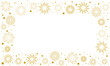 © dlyastokiv - Firework border background, gold fireworks frame with stars and sparkles, firework banner