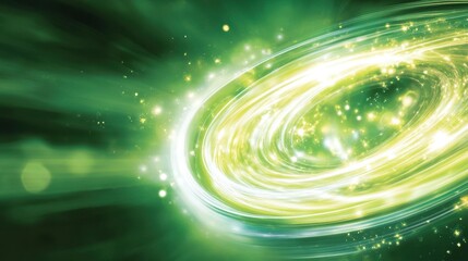 Poster - Green Starburst Radiates With Vibrant Yellow Accents Creating a Dynamic Visual Energy