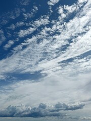 Poster - White clouds in the sky beautiful cloudscape 