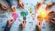 © gustav - Creative business team brainstorming and ideating for innovative projects created by ai