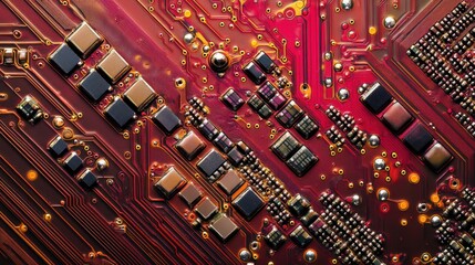 Aufkleber - A printed circuit board/Technology background of an abstract computer motherboard can serve as a depiction of technological processes, science, and education.