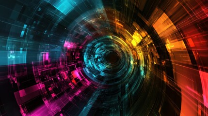 Leinwandbilder - Abstract futuristic techno background. Stock photo