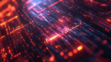 Poster - Background with futuristic technology line and light effect, cyberpunk style background material