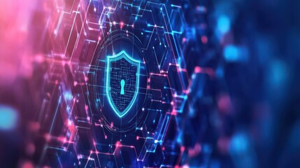 Aufkleber - business technology antivirus alert protection firewall security and cyber security cybersecurity an