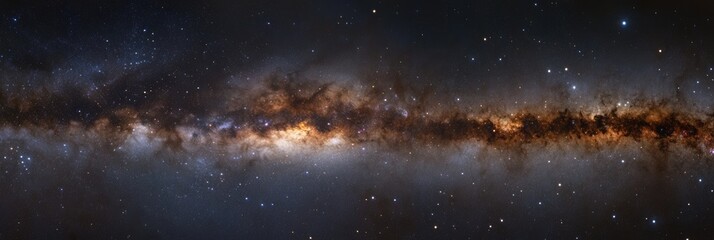 Stunning Milky Way Galaxy Panorama: A Cosmic Showcase of Stars, Space Dust, and Celestial Wonders