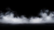 © Clipart - Ethereal White Smoke and Steam on Black Background