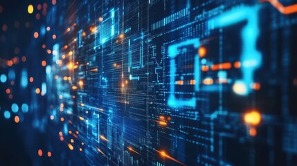 Poster - Innovation in cyber technology background. Stock image