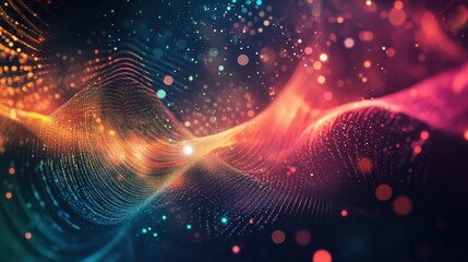 Wall Mural - digital abstract backdround for technological operations, neural networks, ai, data transmission and