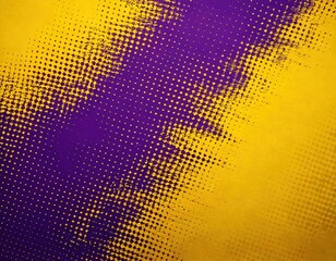 Wall Mural - faded purple halftone overlay gritty sand texture over yellow background