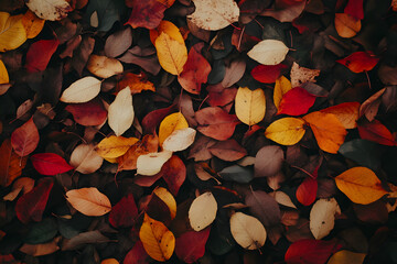 Wall Mural - autumn leaves background