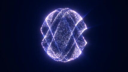 Poster - Purple and red glowing sphere encircled by sparkling light particles, creating a vibrant cosmic spectacle, blending elements of digital art and abstract fantasy