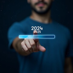 Poster - Future Planning and Transitioning from 2024 to 2025: A Visual Representation of Progress and New Year Goals for Business Growth
