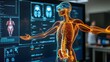 © Sanych - In the field of health care, holographic 3D scan of a human body can be produced with full body scans, including bones, organs, joints, brain, and 3D models of human bodies
