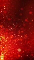 Wall Mural - vertical red fire abstract particles 4k loop features particles of light moving in a sideways motion