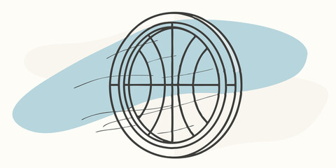 Poster - Torus Light Flow A circular window features a torus shape where sunlight enters and spirals inward creating a gentle illumination effect. The swirling light mimics the flow of