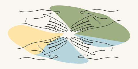 Poster - Transformative Energy A dynamic scene of hands moving in a circular motion above a persons body. Colorful beams of light including shades of green blue and purple spiral outwards