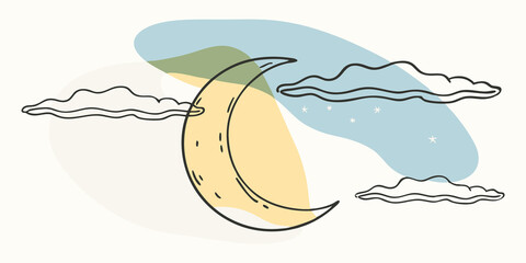 Poster - Waning Gibbous A slightly diminished but still resplendent moon glides around the orb its light softening representing reflection and the period of gratitude for what has been.
