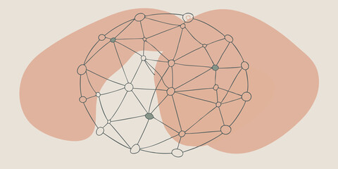 Poster - Web of Light A complex weblike structure of fine cosmic particles weaves together in an intricate pattern with glimmering connections that form geometric shapes evoking a sense of