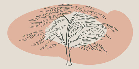 Poster - Wind Whisper In a gentle breeze the leaves of the tree flutter delicately. The rainbow aura around the tree dances with the wind creating ripples of color that seem to resonate