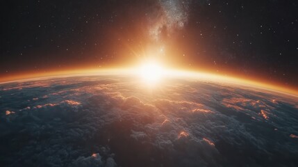 Canvas Print - Sunrise From Space: A Breathtaking View of Earth