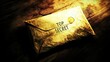 © Sam - An enigmatic golden envelope labeled 'TOP SECRET' resting on a textured wooden surface.