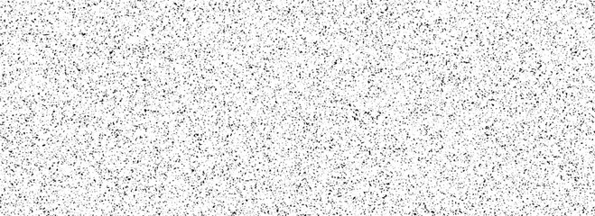 Poster - Black mottled dotted pattern. Small grunge sprinkles, particles, dust and spots texture. Noise grain background. Overlay random grit wallpaper. Vector gritty backdrop