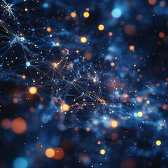 Poster - Cosmic web of connections digital universe abstract art vibrant environment close-up view conceptual visualization for seo impact