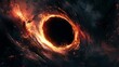 © peerawat - A digital art exhibition exploring different interpretations of black holes, from scientific realism to imaginative abstractions