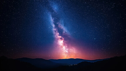Wall Mural - night sky filled with sparkling stars creating a serene and peaceful celestial background