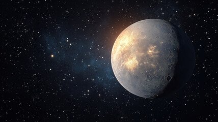 Wall Mural - endless star field in deep space located many light years away from earth highlighting the universe