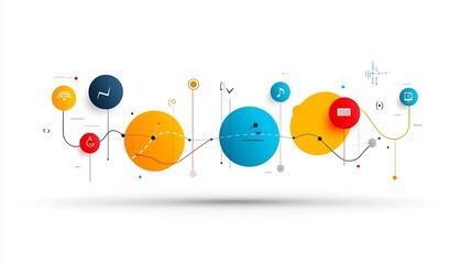 Leinwandbilder - Modern of a vibrant speech bubble with dynamic sound waves symbolizing voice modulation and intonation clarity on a clean white background  Represents communication technology digital media