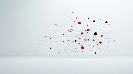 Fototapete - Abstract design showcasing a futuristic telecommunication system with glowing fiber optic cables connecting intricate communication hubs against a clean white background