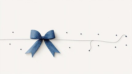 Aufkleber - Elegant Minimalist Watercolor Christmas Bow Clipart in Monochrome White Background  Simple Modern Festive Holiday Decor Design Element