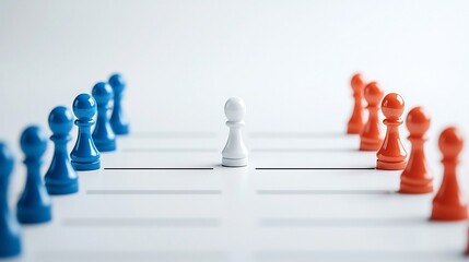 Poster - Detailed 3D of competitive analysis and side by side comparison charts for business intelligence strategic planning and informed decision making