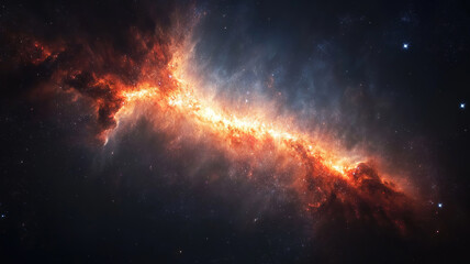 Poster - Galactic stars and nebula in outer space, offering a breathtaking view of the cosmos