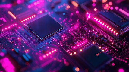 Poster - High-tech circuit board background representing cutting-edge technology and digital