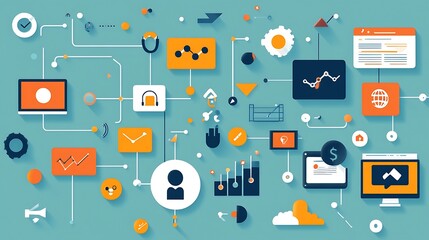 Poster - Interconnected Network of Digital Business and Marketing Elements