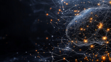 Poster - conceptual representation of artificial intelligence and neural networks