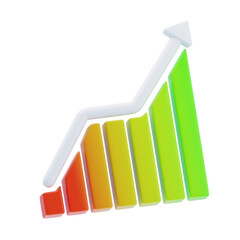 Aufkleber - 3D Exponential Growth in Financial Performance