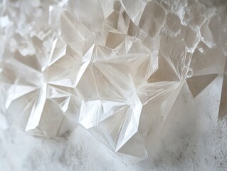 Poster - Close-up of crystalline structure, showing intricate facets and textures.