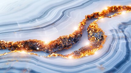 Aufkleber - Exploring luxury marble swirls with gold veins in abstract art home decor digital space elegant atmosphere artistic perspective for visual appeal