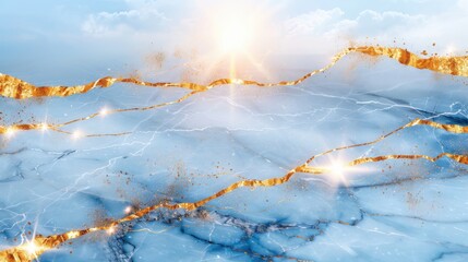Poster - Transforming spaces with luxury marble swirls and gold veins an abstract art piece for elegant interiors