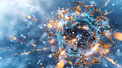 Poster - Enhancing cybersecurity microscopic view of digital virus protection in technology environment
