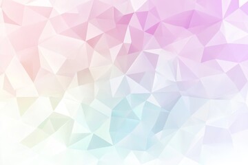 Leinwandbilder - Abstract geometric background with pastel colors, polygonal pattern with triangular shapes, soft gradient, low poly style, modern design, white background, minimalist style.