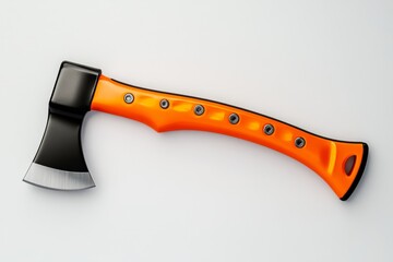 Poster - A clean 2D illustration of an axe pick with simple details, laid flat on a white background