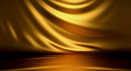 Poster - Background with a gold glossy color .