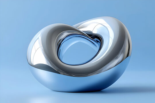 3D Chrome Abstract Form