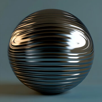 Metallic Egg 3D Illustration