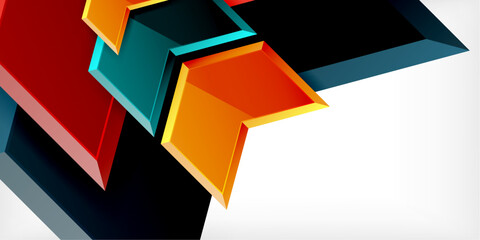 Poster - Vector 3d arrow techno design template