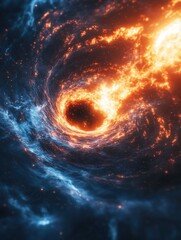 Wall Mural - galaxy with black hole